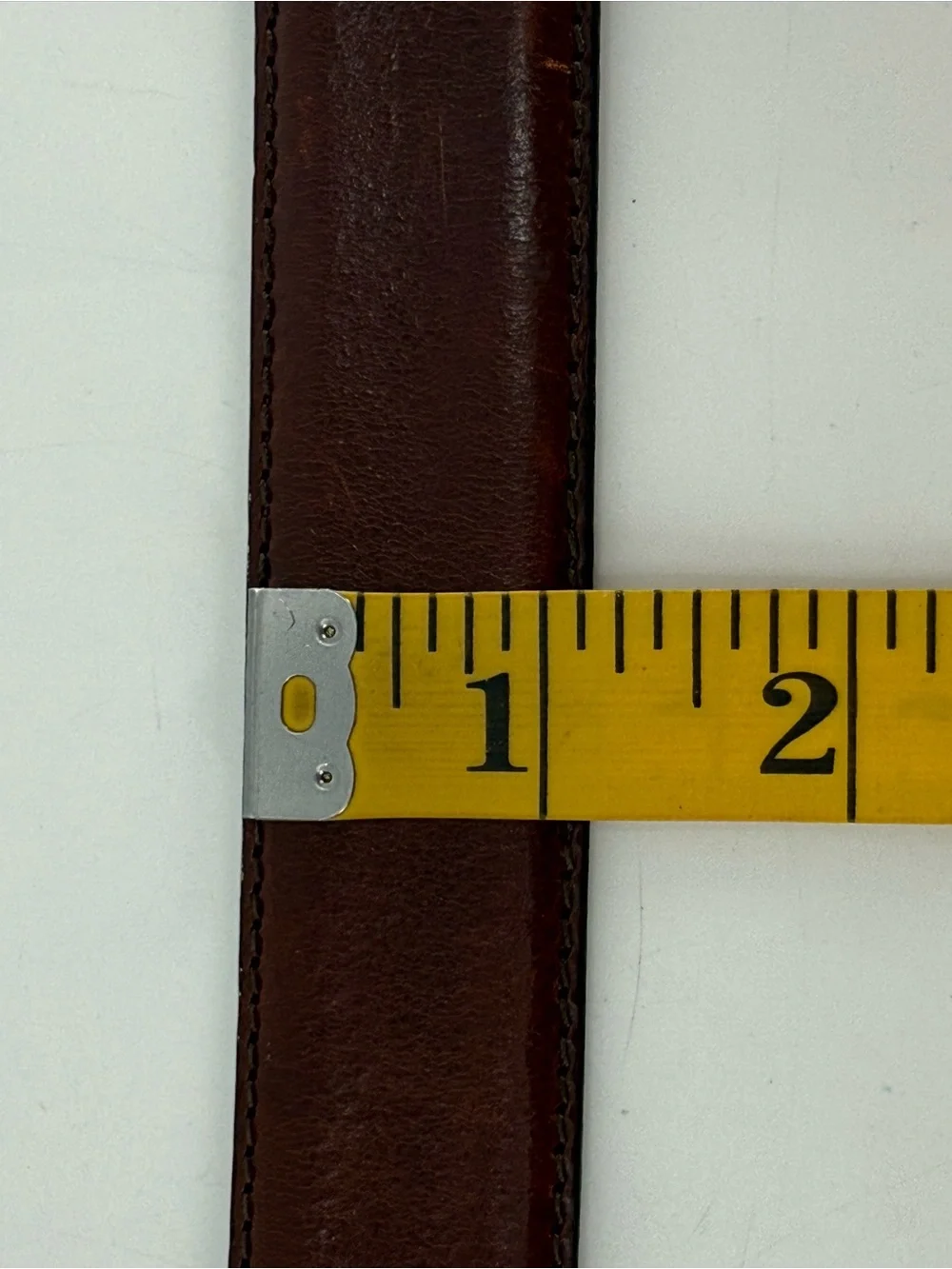 Fossil Vintage 90s Brown‎ Leather Belt Ornate Buckle S